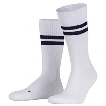 Falke Dynamic Cotton Blend White Crew Socks for Men, Size 39-41