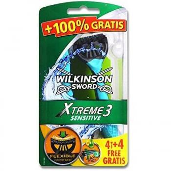 Wilkinson Sword Xtreme 3- 8 Maquinillas de Afeitar Desechables para Pieles Sensibles