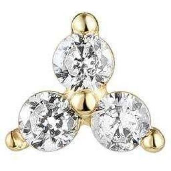 Piercing Earcandy Princesse de Plata 925 con baño de oro 18k