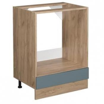 Armario para horno empotrado R-Line, Gris azulado, 60 cm con acabado en Mármol Vicco