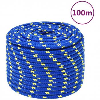 Cuerda náutica azul 14 mm 100 m en polipropileno