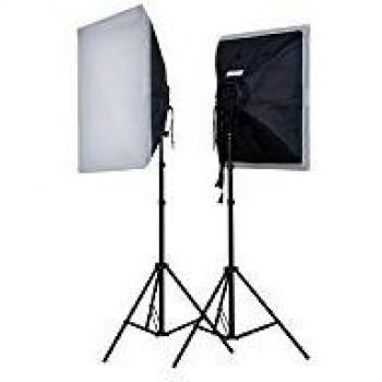 Juego de Luces Continuas Falcon Eyes LH-ESB6060K 8x40W, Luz Continua, Negro y Blanco