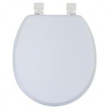 Asiento Suave para WC de PVC Blanco, Universal, Fijación Superior - 44x36x5cm - MSV