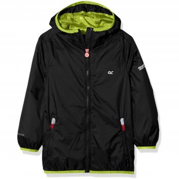 Regatta Kids Lever II – Carcasa Impermeable Chaquetas, Infantil, Color Negro, tamaño Size 3-4