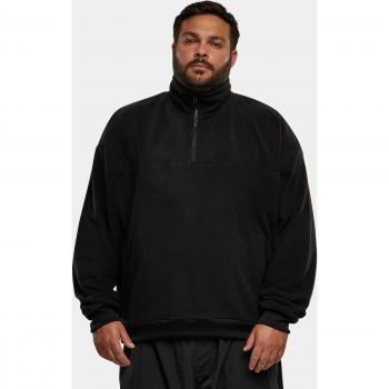 Urban Classics Men's Basic Polar Fleece Troyer Sweatshirt - Black