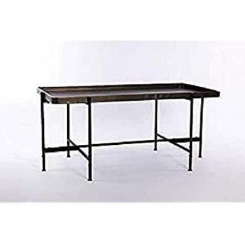 Mesa de Centro 124 x 65 55,5 Dorado Negro Metal Industrial