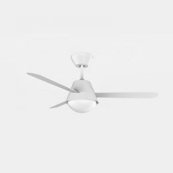 Ventilador de techo Cristal Tramuntana, aluminio, acero blanco, opal 436,5 Cm