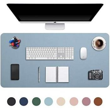DOBAOJIA Alfombrilla de Ratón Mousepad XXL, Tapete de Escritura Estera Oficina Alfombrilla de Escritorio Protector Escritorio, Cuero PU Impermeable+Gamuza Antideslizante 90 x 43cm