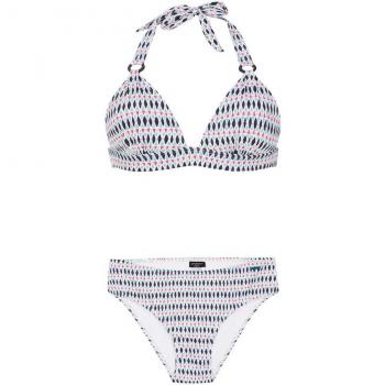 Bikini de mujer Prtlucia Protest con diseño halter, tejido suave, ajuste cómodo, soporte en el busto y estampado colorido