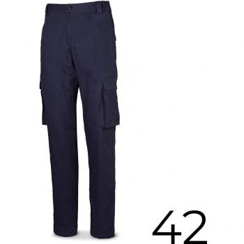 Pantalón stretch básico azul marino de algodón y elastano talla 42