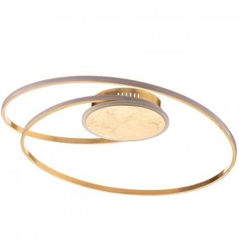 Lámpara de Techo LED Dimmable 'Dorle' de Metal en Oro - Ø 60 cm para Salón y Comedor