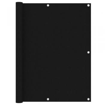 Toldo para balcón en tela Oxford negro 120x500 cm