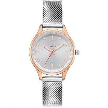 Ted Baker Reloj Analógico para Mujeres de Cuarzo con Correa en Acero Inoxidable TE50650003