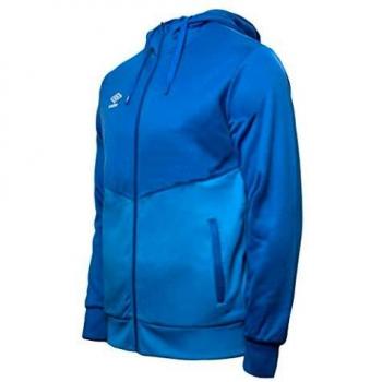 UMBRO Core Training Hooded FZ Jacket Jnr Chaqueta con Capucha, Niños, Azul, 10