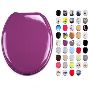 MSV 140907 - asientos wc mdf / violeta de acero de 42,5 x 36,5 x 1,7 cm