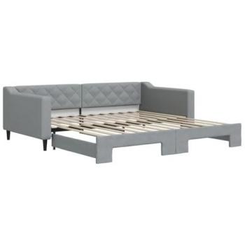 Sofá cama nido tela gris claro 100x200 cm