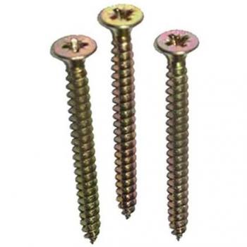 Tornillo tirafondo de madera con cabeza avellanada, acero cementado lubricado, 4 x 20 mm (caja de 10 unidades)