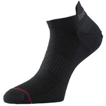 1000 Mile Ultimate Tactel Trainer Liner Sock, Ladies Medium, Black, Double Layer, Moisture Wicking, Size UK 6-8.5