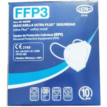 Mascarillas FFP3 Ultra Plus Club Náutico Pack de 10 Unidades Color Blanco