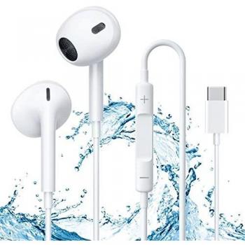 Auriculares USB C,Estéreo de Alta fidelidad Cascos magnéticos USB Tipo C con micrófono y Control de Volumen,Compatible con Huawei P40 P30 P20 Mate 20, Samsung S21 S20,iPad Pro 2018,OnePlus 6T 8T ect