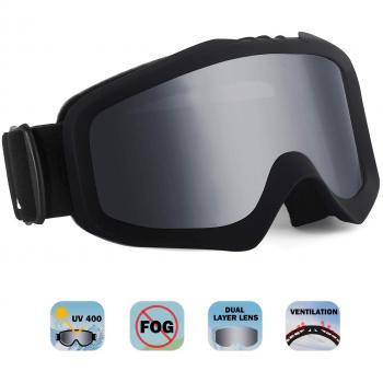 Unigear Gafas de Esquí OTG Esquiar Protección UV 400 Snowboard Revo Lentes Doble Anti-Niebla Anti-Reflejo de Nieve para Adulto Mujer Hombre