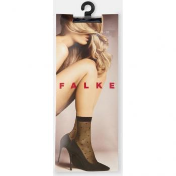 Falke Sheer Dot Ankle Socks - 15 Denier, Transparent, Black