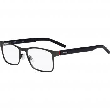 Hugo Boss HUGO HG 1015 Men's Full-Rim Square Glasses with Metal Frame, 54mm/18mm/145mm, Black