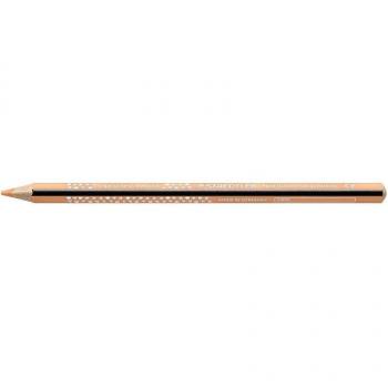 Staedtler Jumbo Noris 128 Lápiz de Color Triangular - Mina de 4mm - Alta Resistencia a la Rotura - Diseño Ergonómico - Pack de 12 - Color Beige