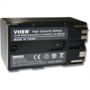 VHBW Batería LI-Ion Compatible con Canon XF-100-105 -300-305, XL H1S, HA H1S, XH G1S, XL2, XM2 sustituye BP-950G, BP-925/-955/-975