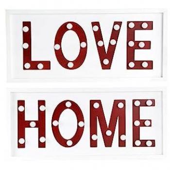 Decoración de Pared DKD Home Decor Blanco Rojo Urbano 48 x 4 x 22 cm (2 Unidades)