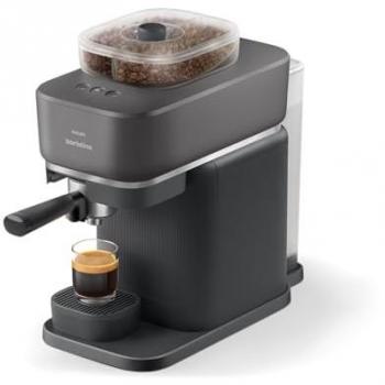 Cafetera Espresso Philips Baristina BAR320/60 con Molino Cerámico, Doble Compartimento de Granos, 16 Bares de Presión, 1.2 L, Color Negro