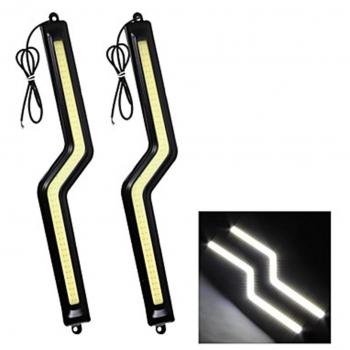 Eximtrade 2 Piezas Impermeable Aluminio 6W 6000K Xenón COB LED DRL Conducción Luces Diurna Faros Antiniebla Lámpara para Auto Coche SUV Sedán Coupe Vehículo