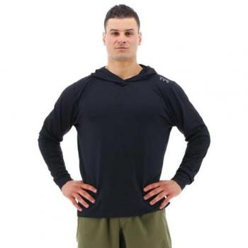 TYR Solid Performance Black Hoodie - Men's Large