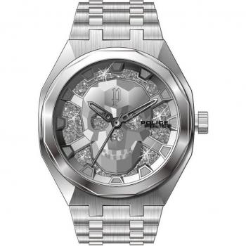 Reloj Police Kediri PEWJG2110702 de acero con correa plateada