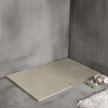 Plato de ducha Strato de resina beige - 180x80cm - Gelcoat sanitario