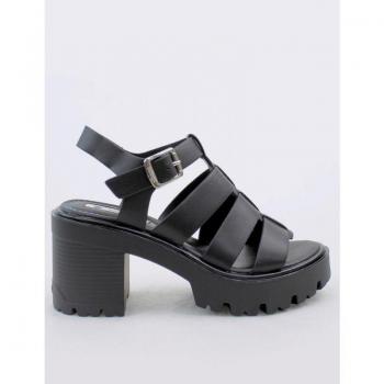 Sandalia Tacón Mustang Emeline 52989 Negro Talla 41 - Altura Tacón 7cm con Cierre de Hebilla y Puntera Redonda