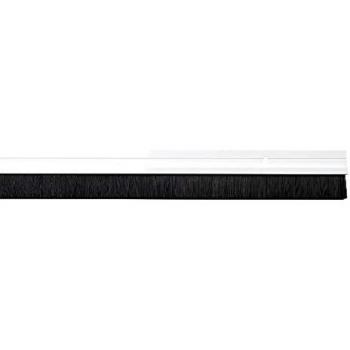 WOLFPACK LINEA PROFESIONAL 5190370 Burlete Puerta Metal Blanco con Cepillo 1 Metro