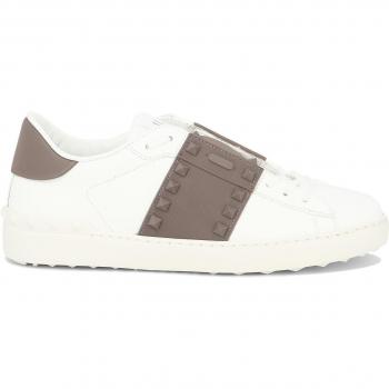 Valentino Garavani Rockstud Untitled Brown Sneakers, Male, Brown, Size: 8 UK / Size: 9 US
