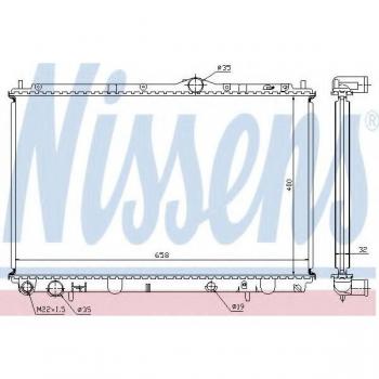 Radiador de refrigeración del motor NISSENS 62858A