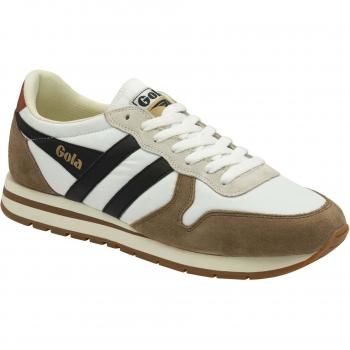 Gola Daytona Chute Men's Casual Sneakers in Off White, Tobacco, and Black