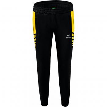 Erima Pantalones Six Wings Worker Mujer, Negro/Amarillo, Talla 36