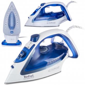 Plancha EasyGliss Plus FV5736E3 - Potente plancha a vapor con suela Durilium AirGlide de 2500 W en Azul y Blanco