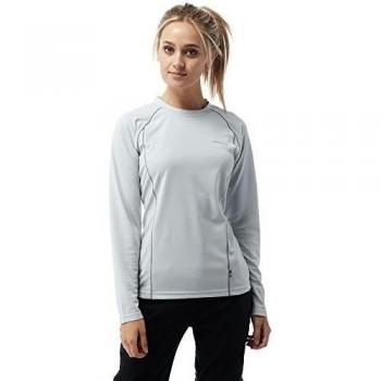 Craghoppers Vitalise basetee de manga larga camiseta, color dove Gris, 16.0