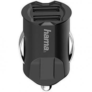 Hama USB car charger, 2-way, 5 V/10.5 W