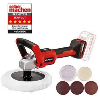 Einhell 2093320 Máquina pulidora/lijadora con batería, Rojo, Negro