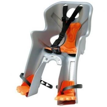 Comet Bellelli  RBTM0007 - Portabebé de Ciclismo, Color Plateado/Naranja