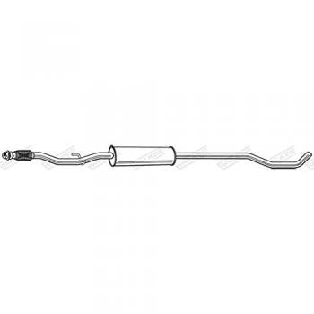 Silencioso Trasero Walker 24146 - Silenciador intermedio, kit de y separador