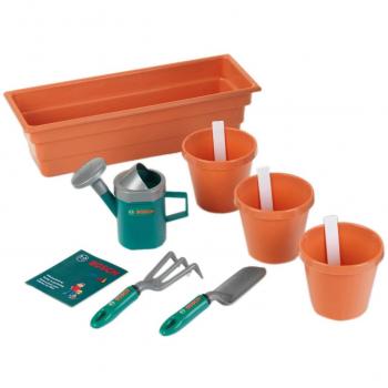 Juego de siembra Bosch Theo Klein 2781 para pequeños jardineros con maceta y herramientas