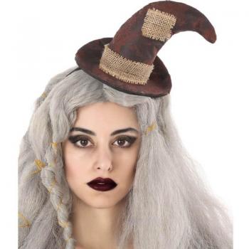Mini Sombrero de Bruja con Parches