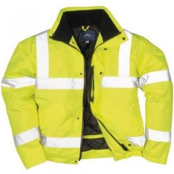 Portwest - Chaqueta de aviador con bandas reflectantes, color amarillo